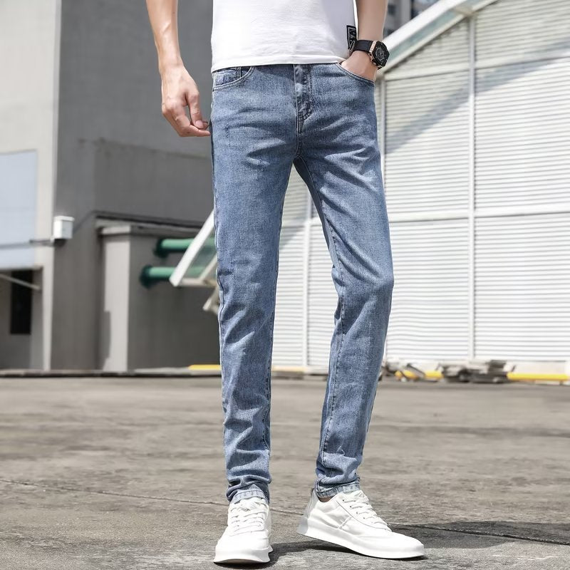 Light-colored Jeans Men's Style Stretch